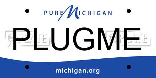 PLUGME Michigan License Plate