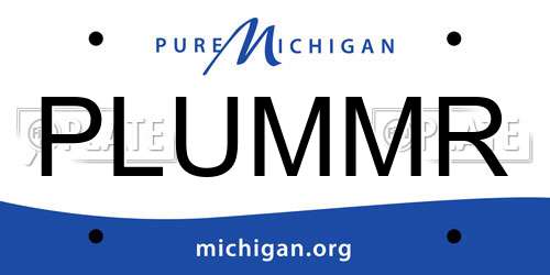 PLUMMR Michigan License Plate