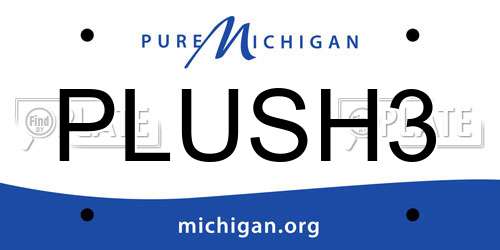 PLUSH3 Michigan License Plate