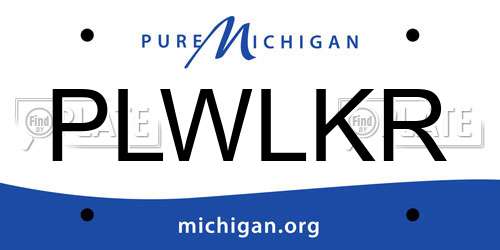 PLWLKR Michigan License Plate