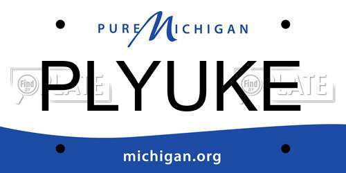 PLYUKE Michigan License Plate