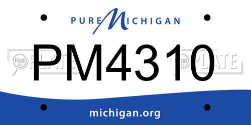 PM4310 Michigan License Plate