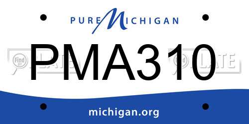 PMA310 Michigan License Plate