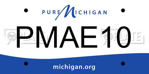 PMAE10 Michigan License Plate