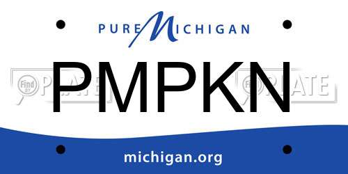 PMPKN Michigan License Plate
