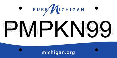PMPKN99 Michigan License Plate