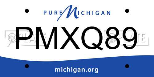 PMXQ89 Michigan License Plate