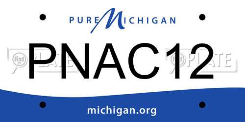 PNAC12 Michigan License Plate