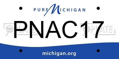 PNAC17 Michigan License Plate