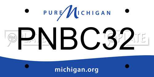 PNBC32 Michigan License Plate