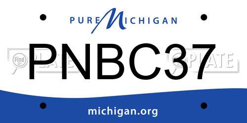 PNBC37 Michigan License Plate
