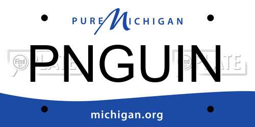 PNGUIN Michigan License Plate