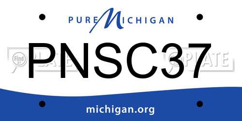 PNSC37 Michigan License Plate