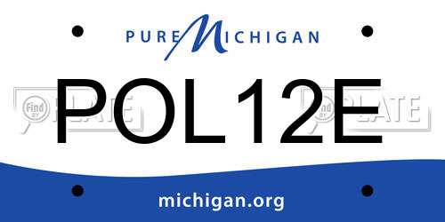 POL12E Michigan License Plate