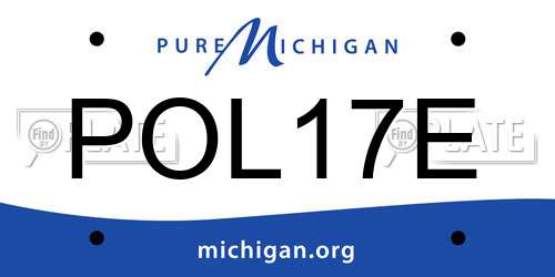 POL17E Michigan License Plate
