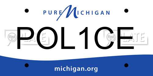 POL1CE Michigan License Plate