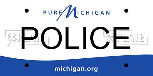POLICE Michigan License Plate