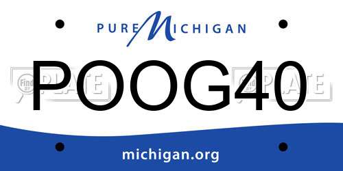 POOG40 Michigan License Plate