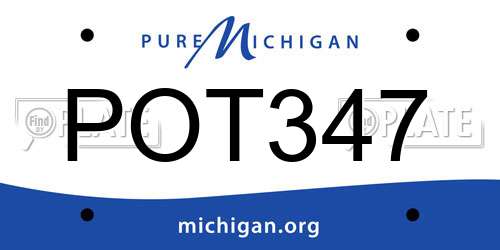 POT347 Michigan License Plate