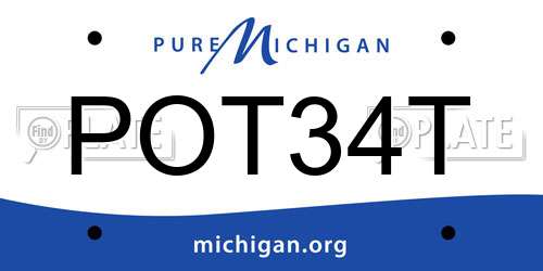 POT34T Michigan License Plate