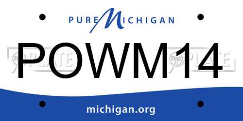 POWM14 Michigan License Plate