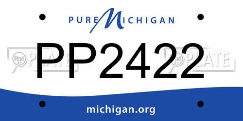 PP2422 Michigan License Plate
