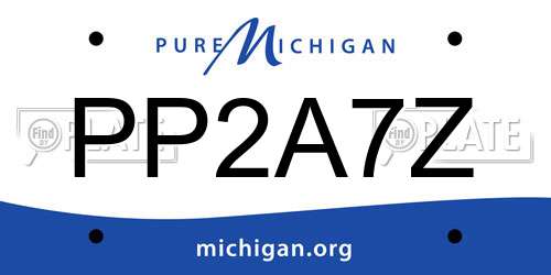 PP2A7Z Michigan License Plate