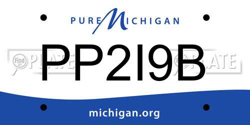 PP2I9B Michigan License Plate