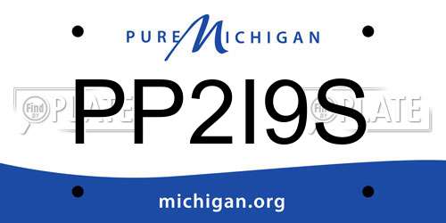 PP2I9S Michigan License Plate