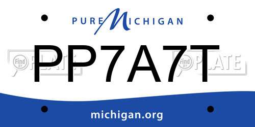 PP7A7T Michigan License Plate