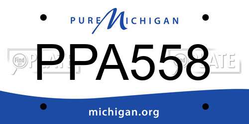 PPA558 Michigan License Plate