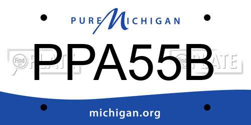 PPA55B Michigan License Plate