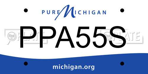 PPA55S Michigan License Plate