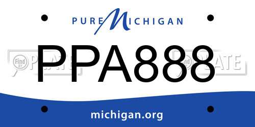 PPA888 Michigan License Plate
