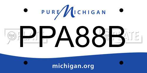 PPA88B Michigan License Plate