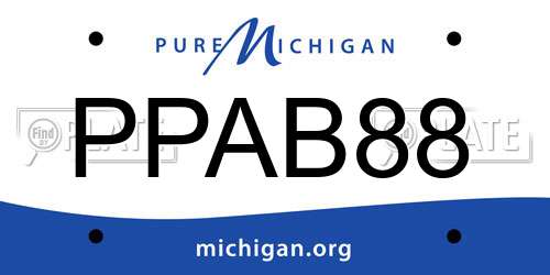 PPAB88 Michigan License Plate