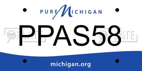 PPAS58 Michigan License Plate
