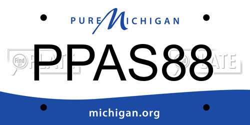 PPAS88 Michigan License Plate