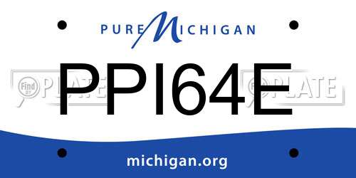 PPI64E Michigan License Plate