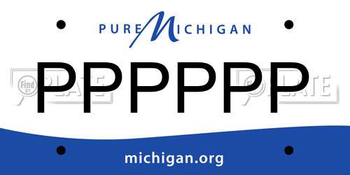 PPPPPP Michigan License Plate