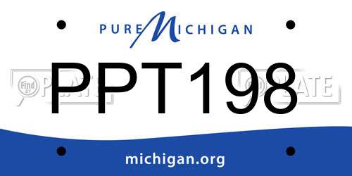 PPT198 Michigan License Plate