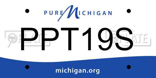PPT19S Michigan License Plate