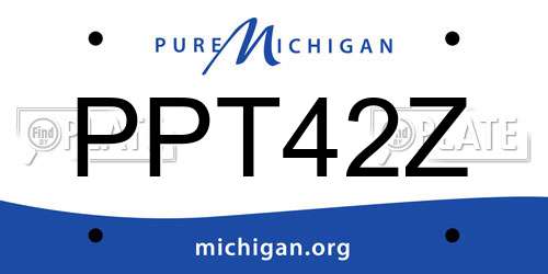 PPT42Z Michigan License Plate