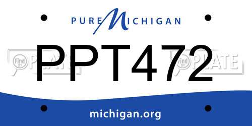 PPT472 Michigan License Plate
