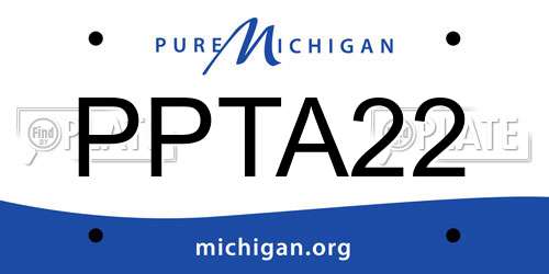 PPTA22 Michigan License Plate