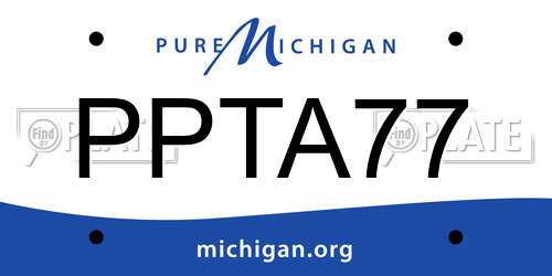 PPTA77 Michigan License Plate