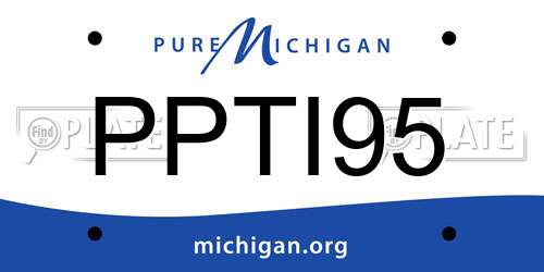 PPTI95 Michigan License Plate