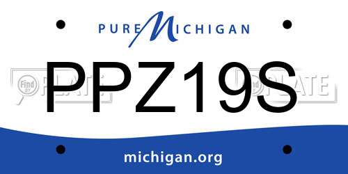 PPZ19S Michigan License Plate