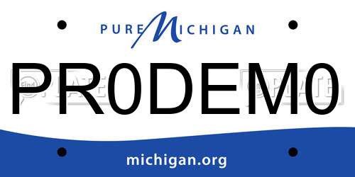 PR0DEM0 Michigan License Plate