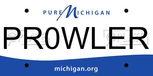 PR0WLER Michigan License Plate